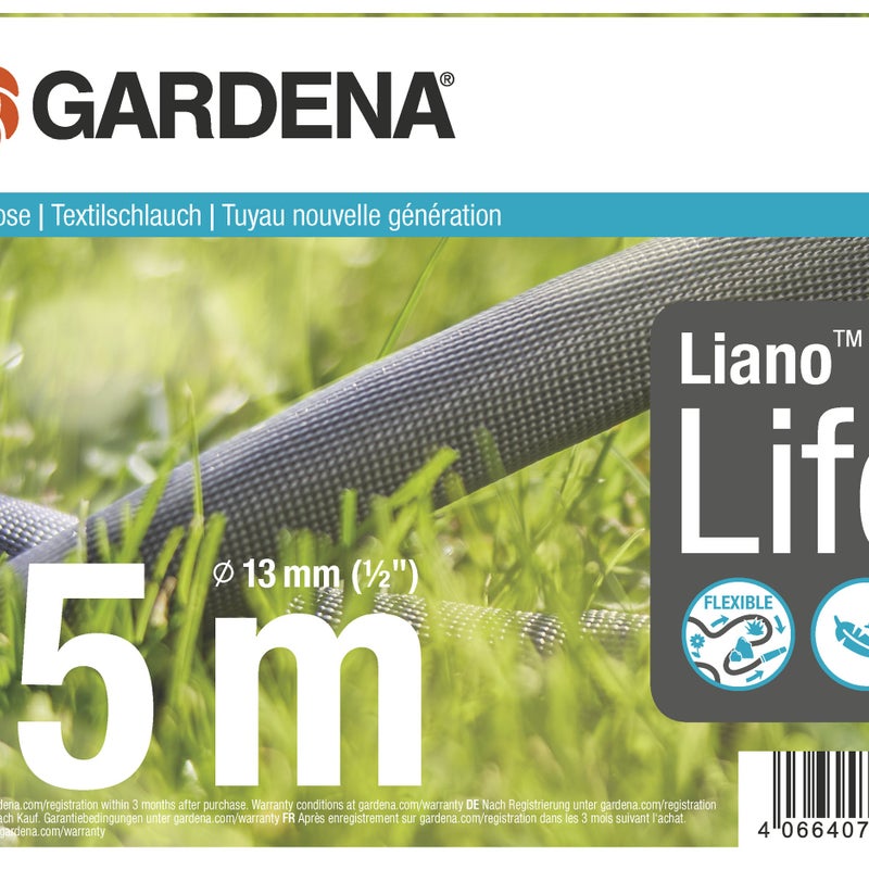 Zestaw węża GARDENA Liano life L.15 m Średnica 12 mm