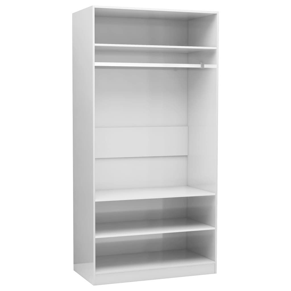 Garde-robe Blanc brillant 100 x 50 x 200 cm - 3