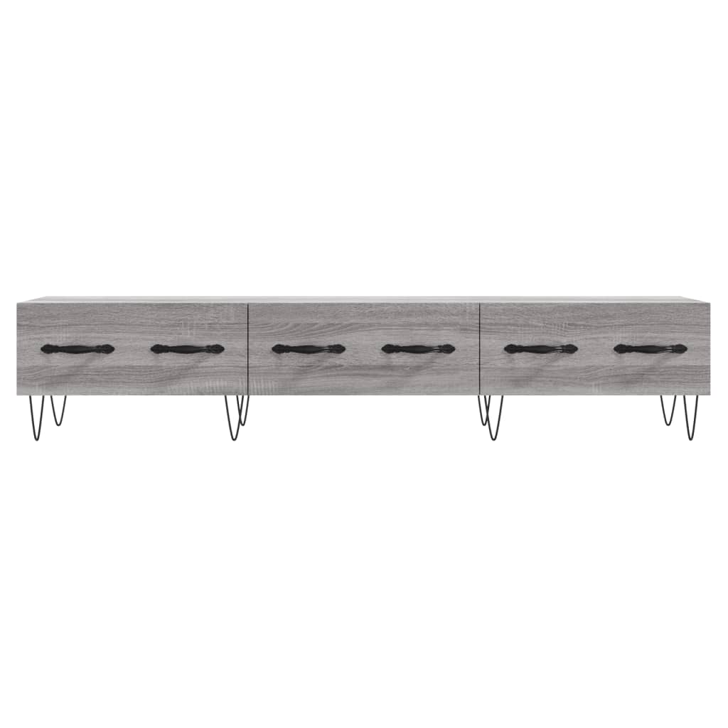 Meuble TV sonoma gris 150x36x30 bois d'ingénierie - 5