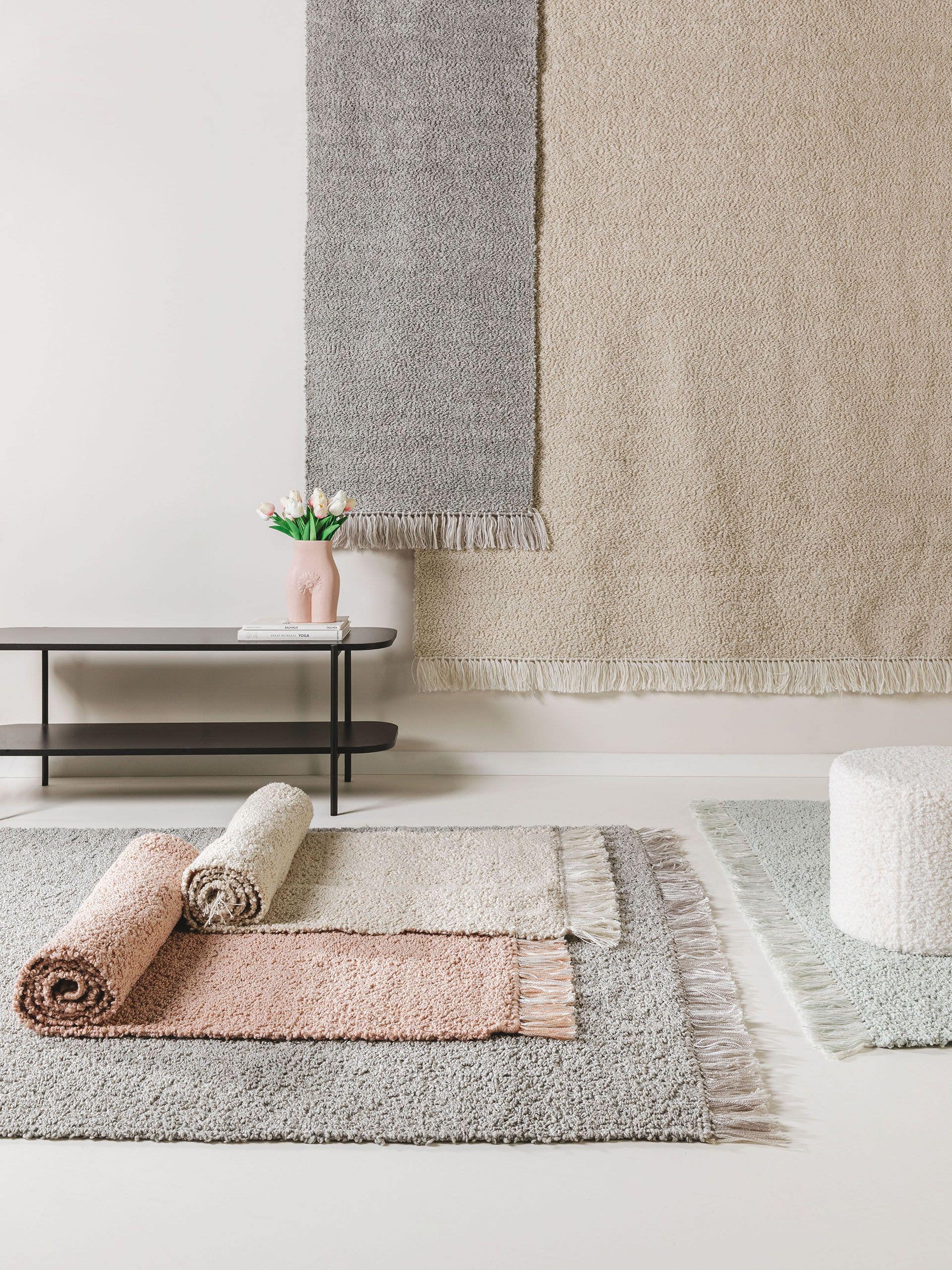 BENUTA - Tapis double face gris clair 120x170 cm | Leroy Merlin