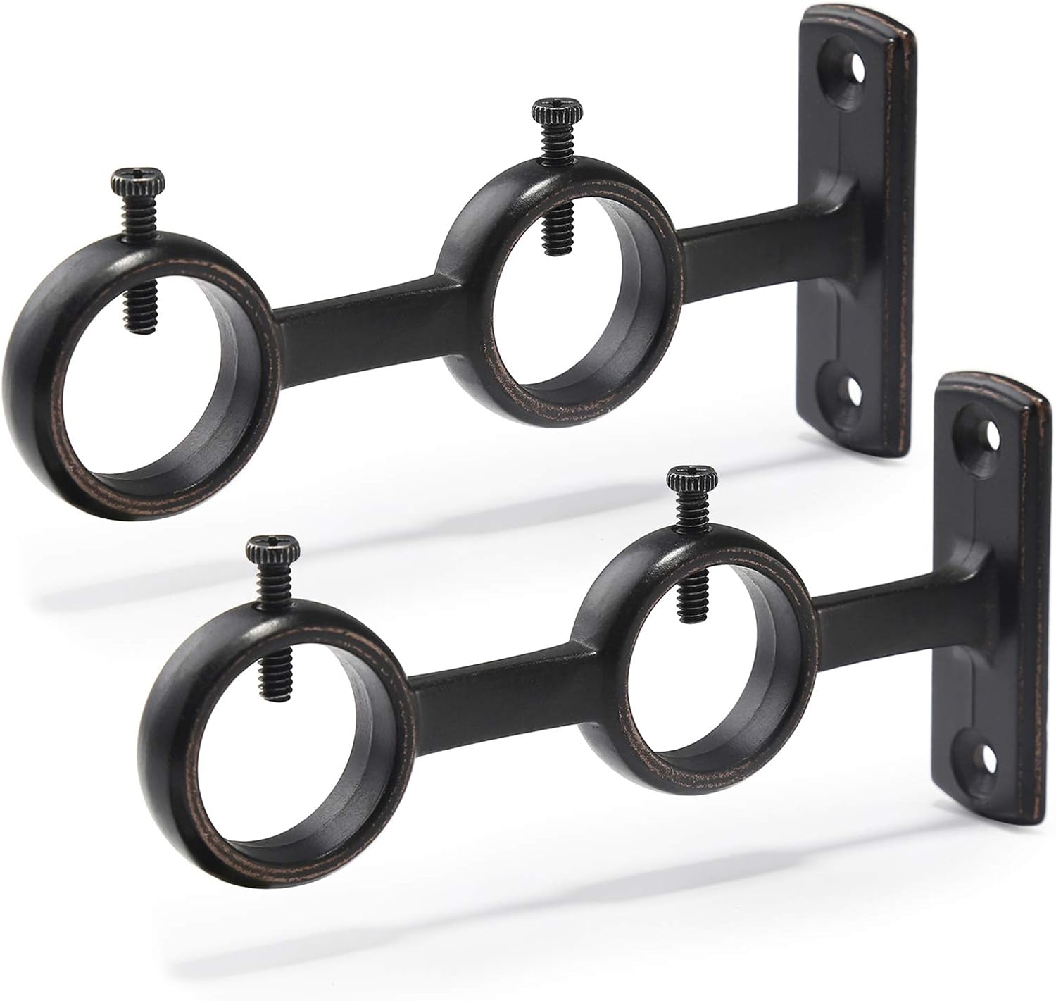 Supports de tringle à rideau double en bois – Durables et élégants