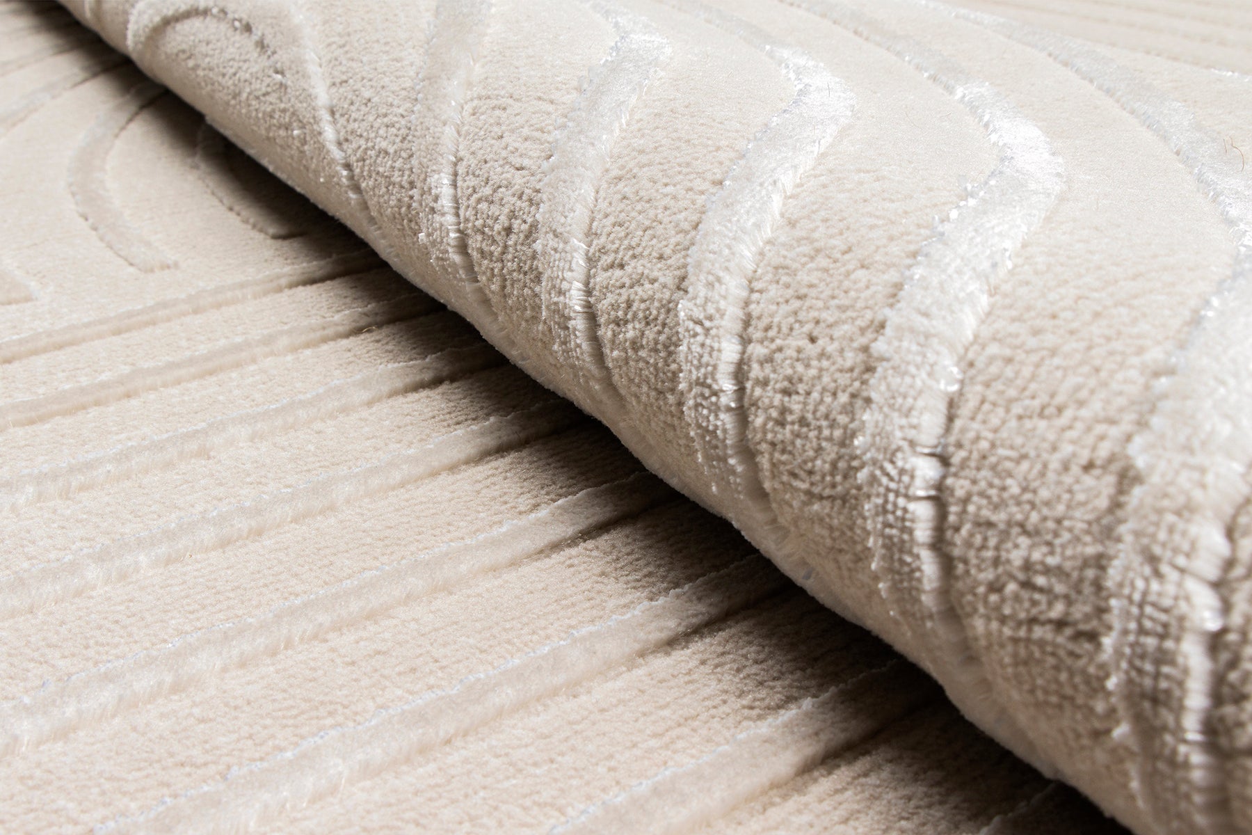 the carpet Knight Tapis de salon élégant, de haute qualité, velours court doux, effet 3D, éléments design brillants, Beige, 140 x 200 cm - 5