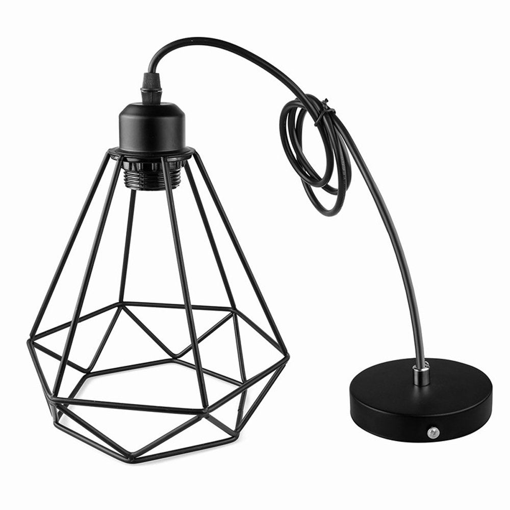Lampe Suspension Vintage, E27 Lustre Plafonniers (sans ampoule) Style Retro Industrielle (forme de cage) - 3