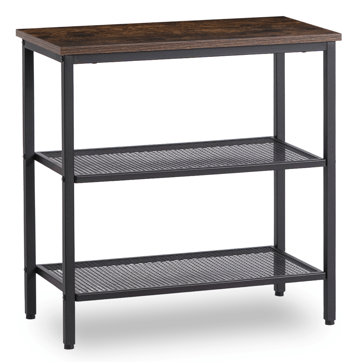 Stolik Boczny Kawowy Z Półkami Regał Metalowy Na Książki Rustykalny CARTER