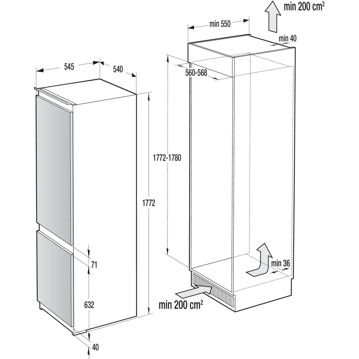 Réfrigérateur combiné encastrable GORENJE NRKI418EP1 - 5