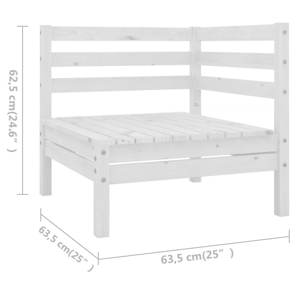 Salon bas de jardin en Bois Blanc 8 personnes - 6