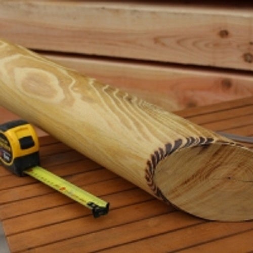 Mât en bois de Chêne 3 m pour Voile d'Ombrage. Fabrication artisanale en Bretagne - 2