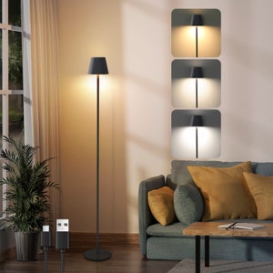 LUVODI Lámpara De Pie Salón: 170cm De Altura Color De Luz Led Regulable Lámparas De Pié Para Salón Moderna Con Pantalla De Acrílico Decorativa Ondulada Para Sala De Estar Dormitorio Oficina