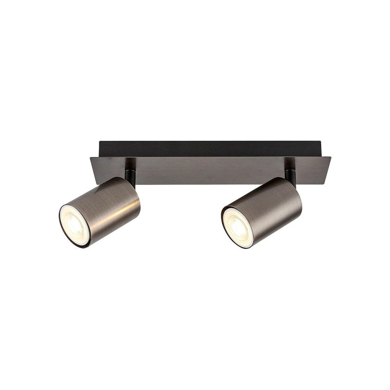 Reflektor sufitowy spot natynkowy Gerhard prostokątny armatnia szarość 2xGU10x15W wym: 13 x 26 x 5,5 cm metal Rabalux