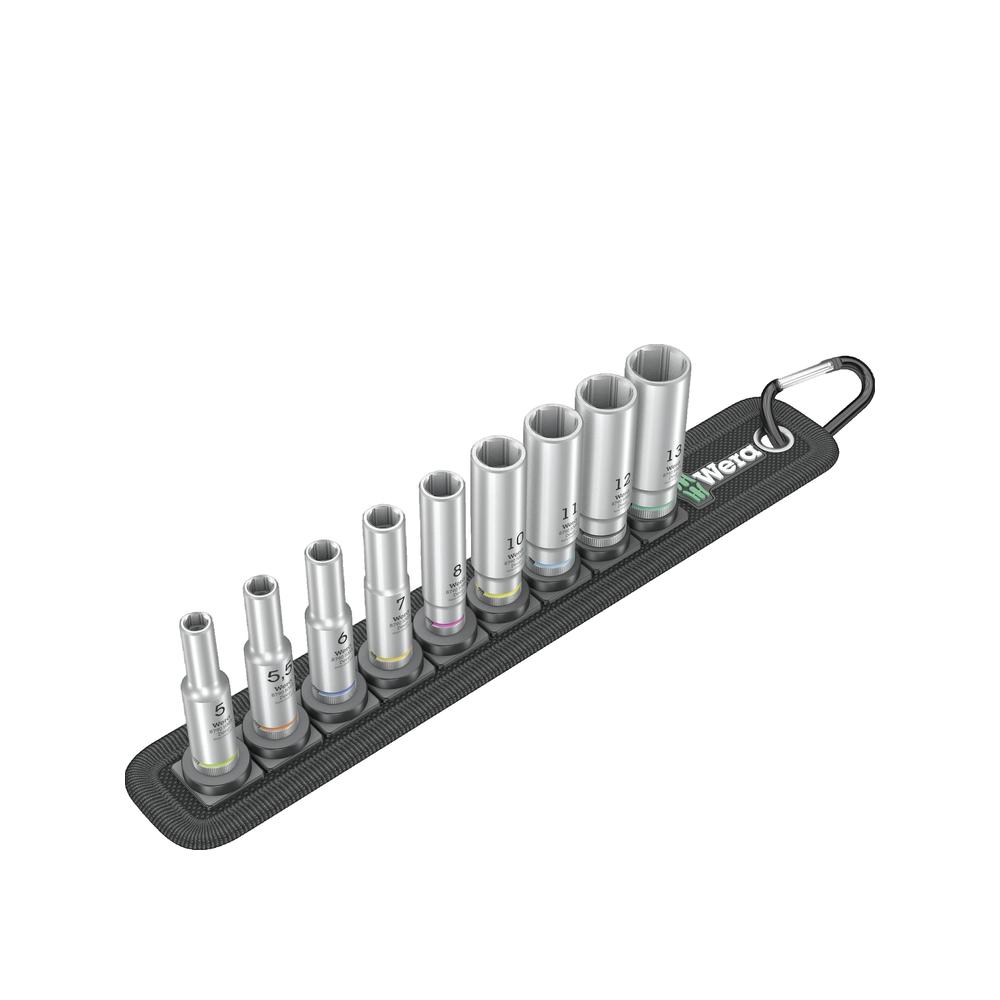 Zestaw nasadek Wera Belt A Deep 1 9 szt. 1/4" ergonomiczny i trwały czarny