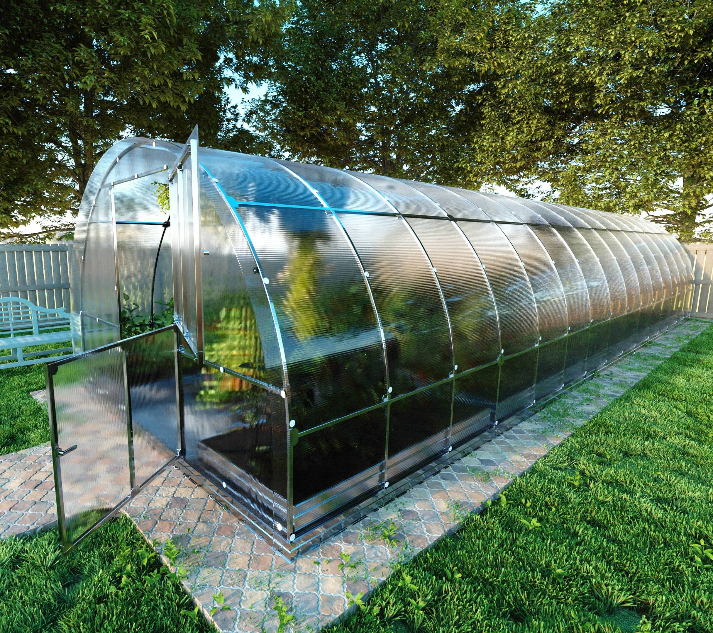 Serre de jardin KLASIKA TUBE 3 x 10 m (30 m²), 6 mm avec revêtement en polycarbonate - 2