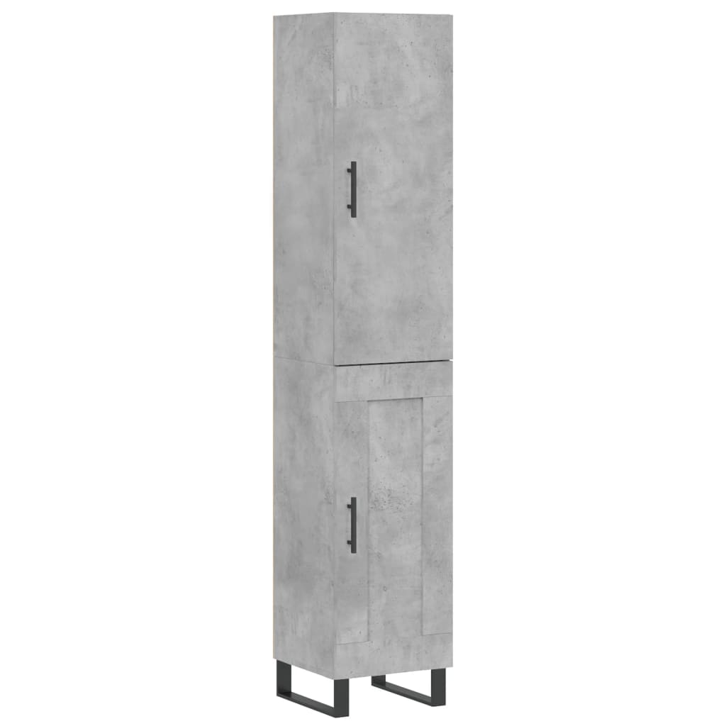 Credenza alta Grigio cemento 34,5x34x180 cm MDF - 2