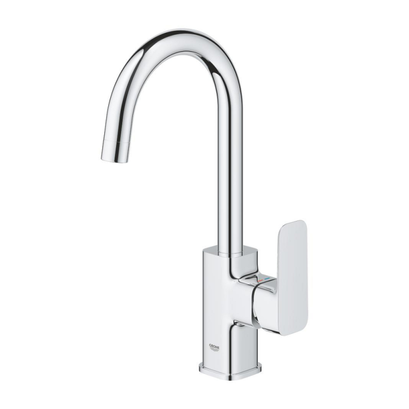 Baterie lavoar Grohe 1018710000, Dice, tip comanda monocomanda, marime l, tip instalare pe lavoar, pe blat, crom