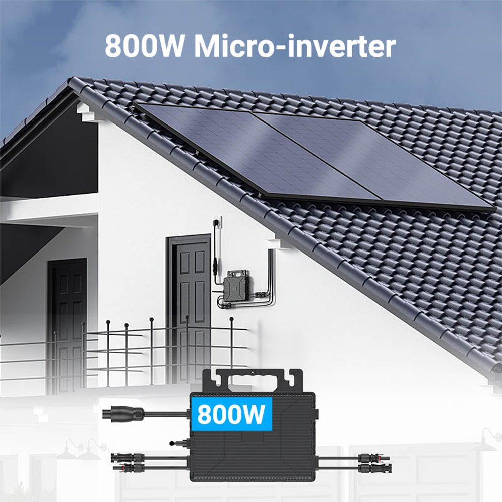 Micro-onduleur LIONSHEE LS-800Mi 800W - 2 MPPT, Sortie 230V - Rendement de Pointe 96%, IP67 - Surveillance Wi-Fi - 8