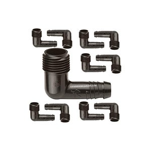 Lot De 50 Coudes Pour Tuyau Goutte-à-Goutte 16 Mm - Noir - Irrigation Jardin, Agriculture - Suinga
