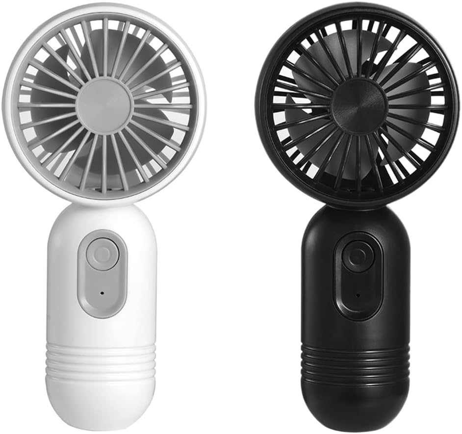 Lot De 2 Mini Ventilateurs Portables à Piles Légers Avec 3 Vitesses Et Ventilateur A Cils Rechargeable Par Usb Pour Enfants 98596954