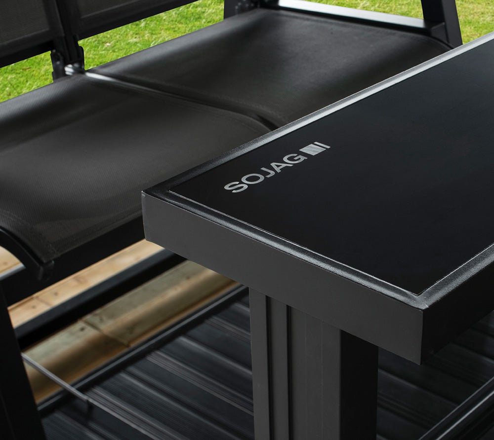 Sojag Aluminium Balançoire de jardin Carleton | pour 4 personnes | Noir | 223x112x192 cm - 4
