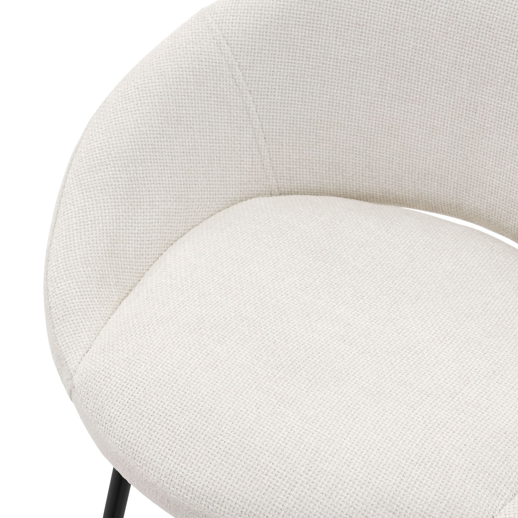 ML-Design Set di 4 sgabelli da bar beige, in tessuto, A 75 cm, con schienale curvo e poggiapiedi, sedie alte imbottite per cucina, isola o bistrot - 5