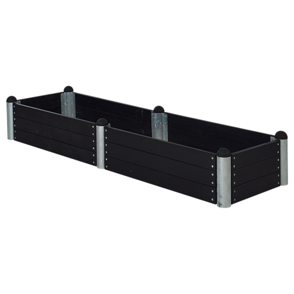 Better & Best Fioriera Rettangolare In Ferro Con 2 Vasi – Colore Grigio, Dimensioni 32x16x18.5 Cm