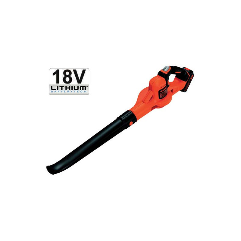 Black and Decker Soplador PowerCommand BOOST GWC1820PC-QW con una batería 18V 2Ah Litio