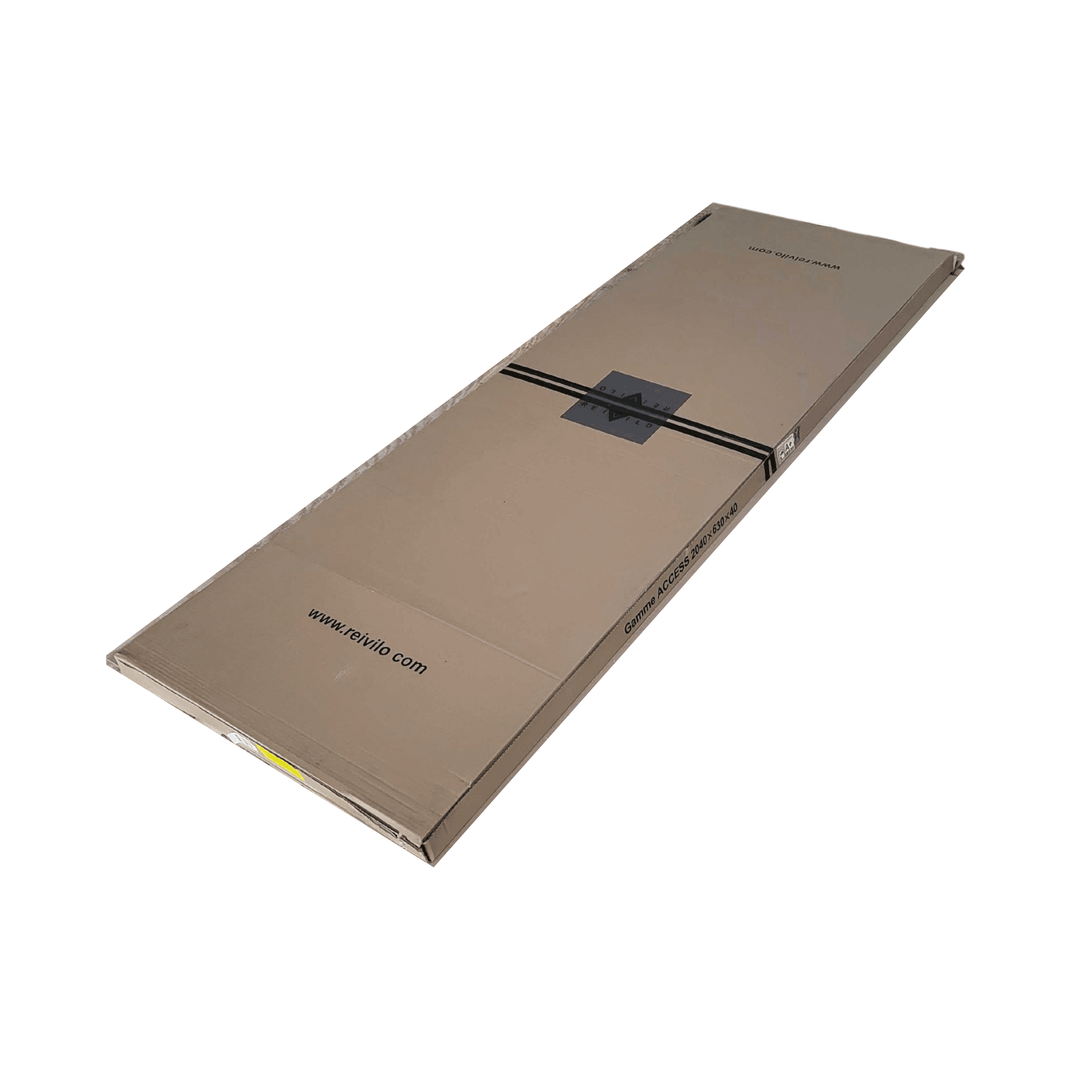 Porte coulissante cloison Matild 83 cm avec cuvette ronde noire, finition chêne brut structuré - Reivilo - 7