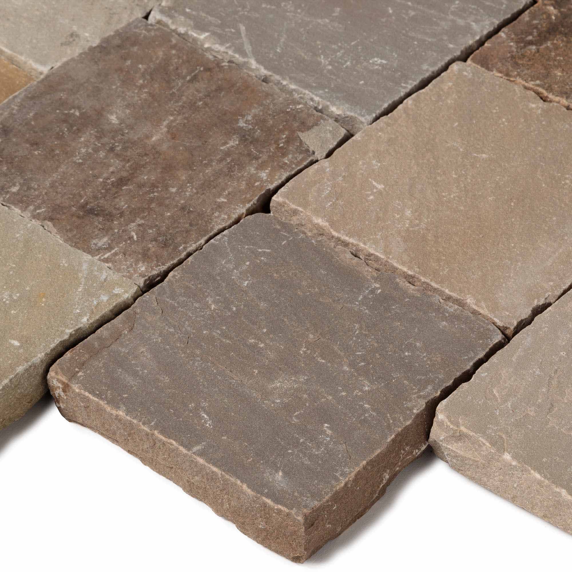 Pavé Grès Kandla Multicolore 14x14x2-2,5 cm (vendu au m² - 42 pavés/m²) - RO'MA NATURE - 8