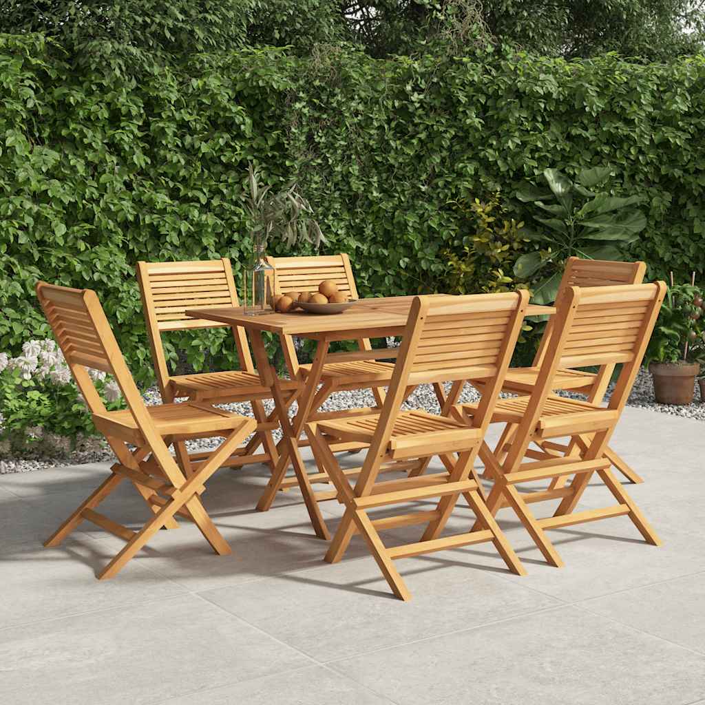 Chaises de pliantes lot de 6 47x62x90cm bois massif teck | Leroy Merlin
