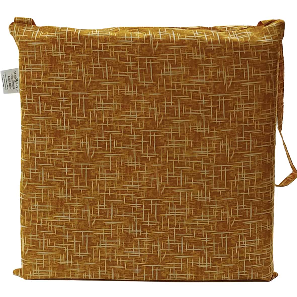 Set 4 cuscini sedia sfoderabili Amalfi double-face con lacci 40x40x5 cm (Giallo) - 2