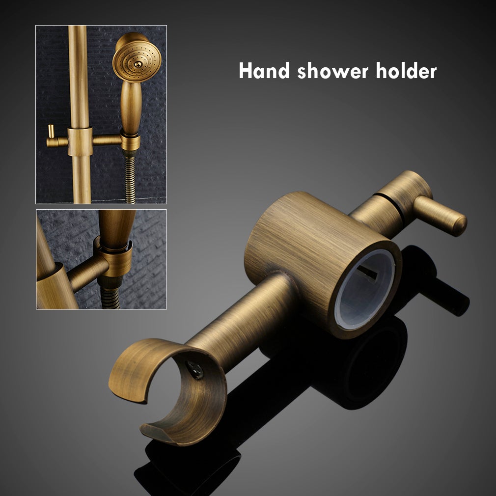Auralum max Ensemble de Douche Rétro Monocommande, Ensemble de Douche Extensible avec Douchette + Pommeau de Douche à Pluie, sans Robinet - EU Modèle - 3