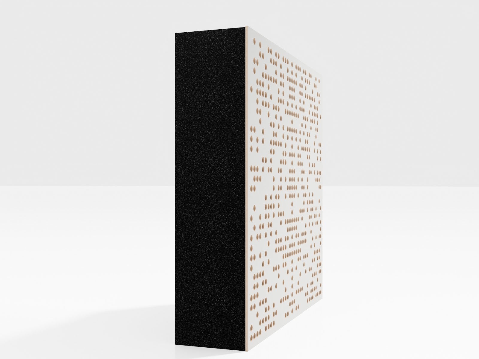 Lot de 2 Panneaux acoustiques AbFuser BINAR absorbants-diffusants 50x50x10cm -0,5 m² surf.totale -MDF perforé laminé et mousse acoustique -Blanc - 3