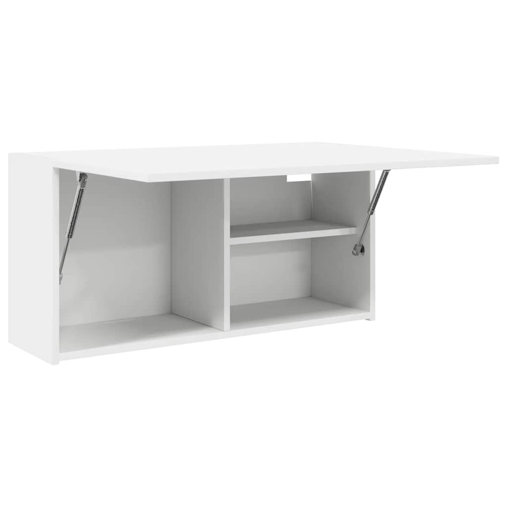 Armadio da parete bagno Legno ingegnerizzato 80x25x40 cm Spazioso Adatto al bagno Bianco – ComfortXL - 5
