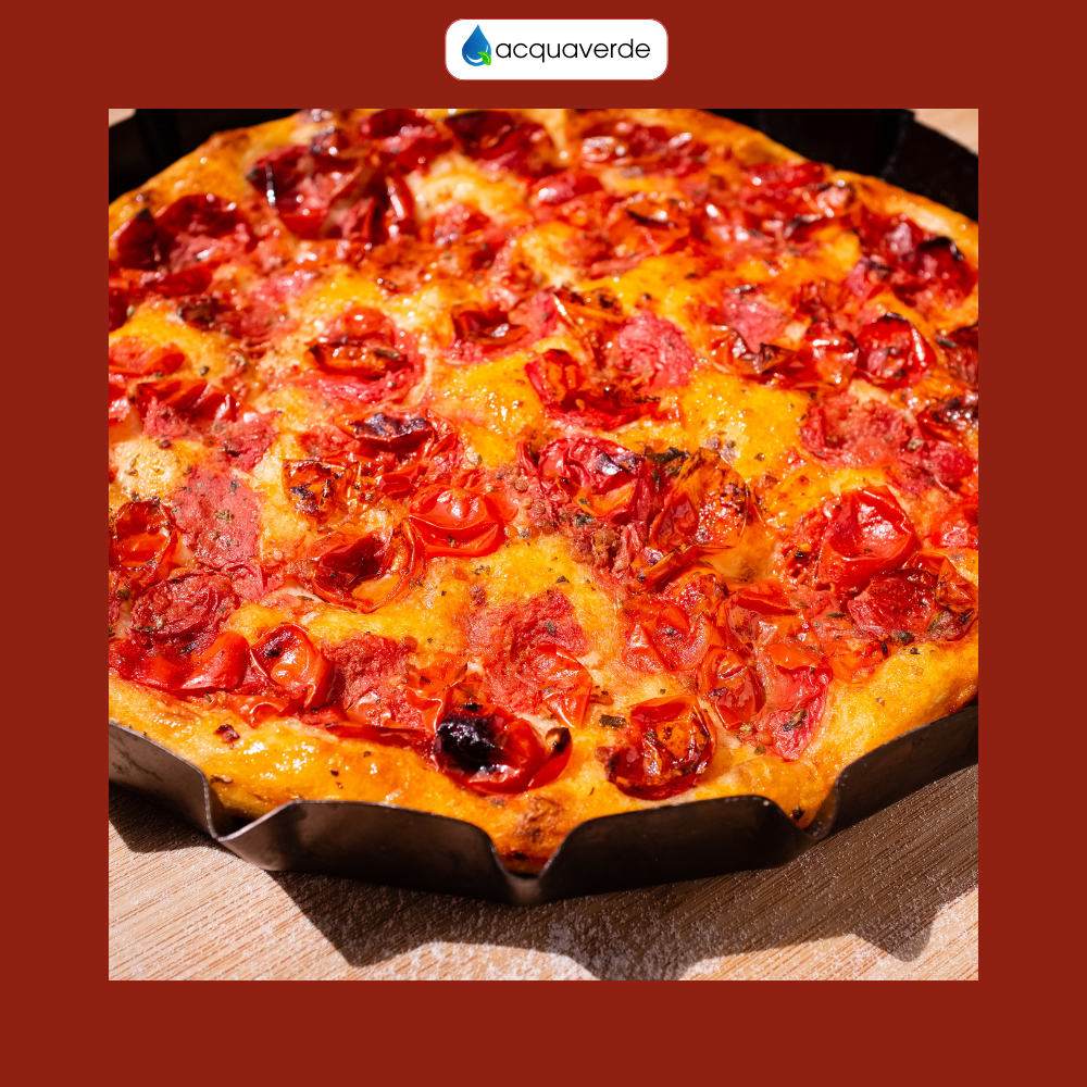 acquaverde | Tegame per l'originale Focaccia Barese, Ø 40 cm, Teglia in Metallo, Rotondo - MADE IN ITALY - 8