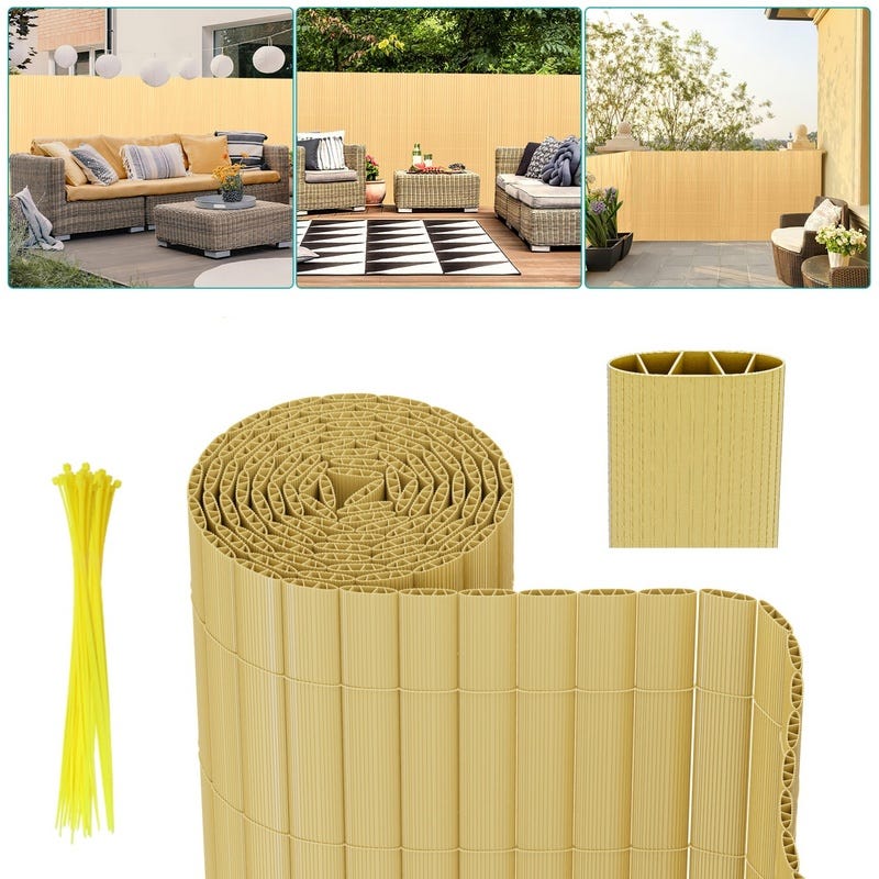 Canisse en PVC pour jardin balcon terrasse, Balcon clôture brise-vent Canisse en PVC pour jardin balcon terrasse, Balcon clôture brise-vent