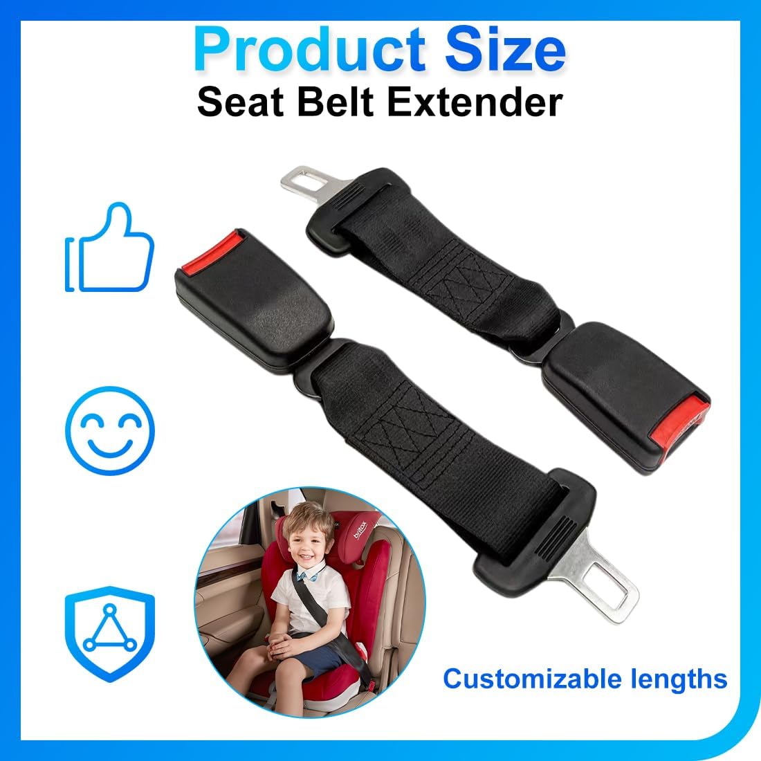 Accessoires de Voiture, 1pcs, Intérieur de Voiture, Sangle de Prolongation Semi-Fermée pour Ceinture de Sécurité, Intérieur de Voiture, Convient à l - 2