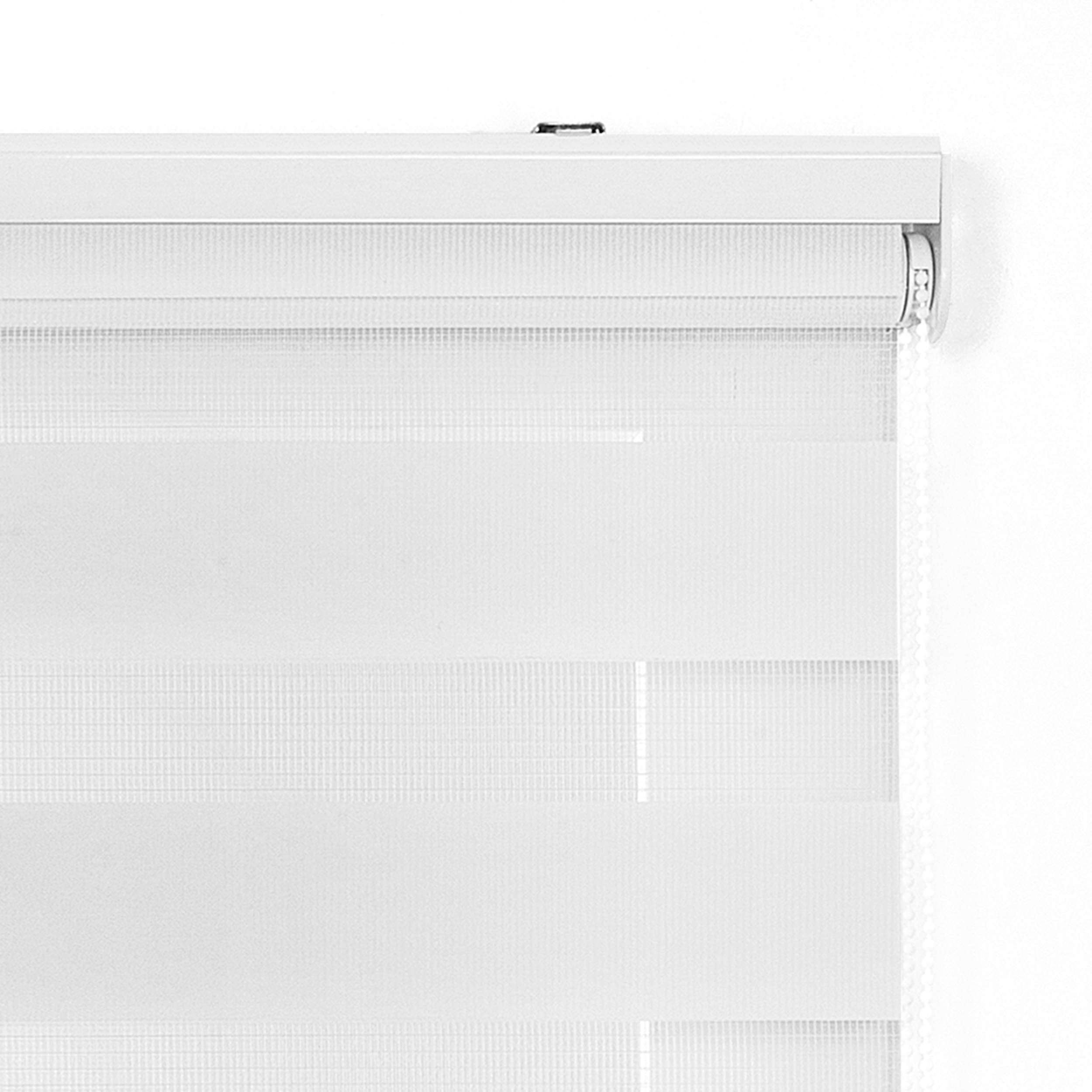 Estore de rolo Dia/Noite duplo em tecido Branco, 180 x 180 cm - 3