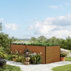GFP Carré Potager Surélevé Pour Herbes Et Légumes Aluminium DANIELA 351 X 77 X 77 Cm Anthracite 89717229 GFP Carré Potager Surélevé Pour Herbes Et Légumes Aluminium DANIELA 351 X 77 X 77 Cm Anthracite 89717229