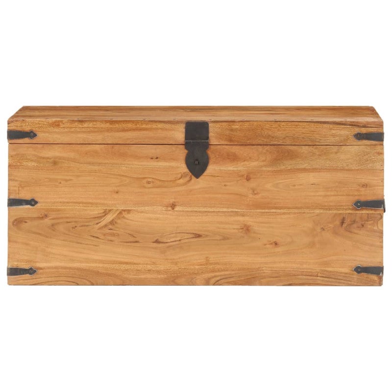 vidaXL Baule 90x40x40 cm in Legno Massello di Acacia - 2
