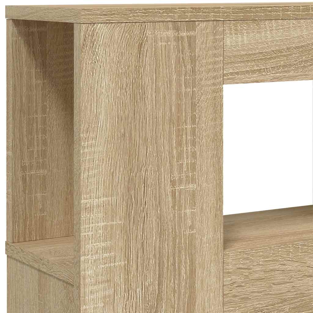 vidaXL Tête de lit à LED chêne sonoma 160x18,5x103,5cm bois ingénierie - 8