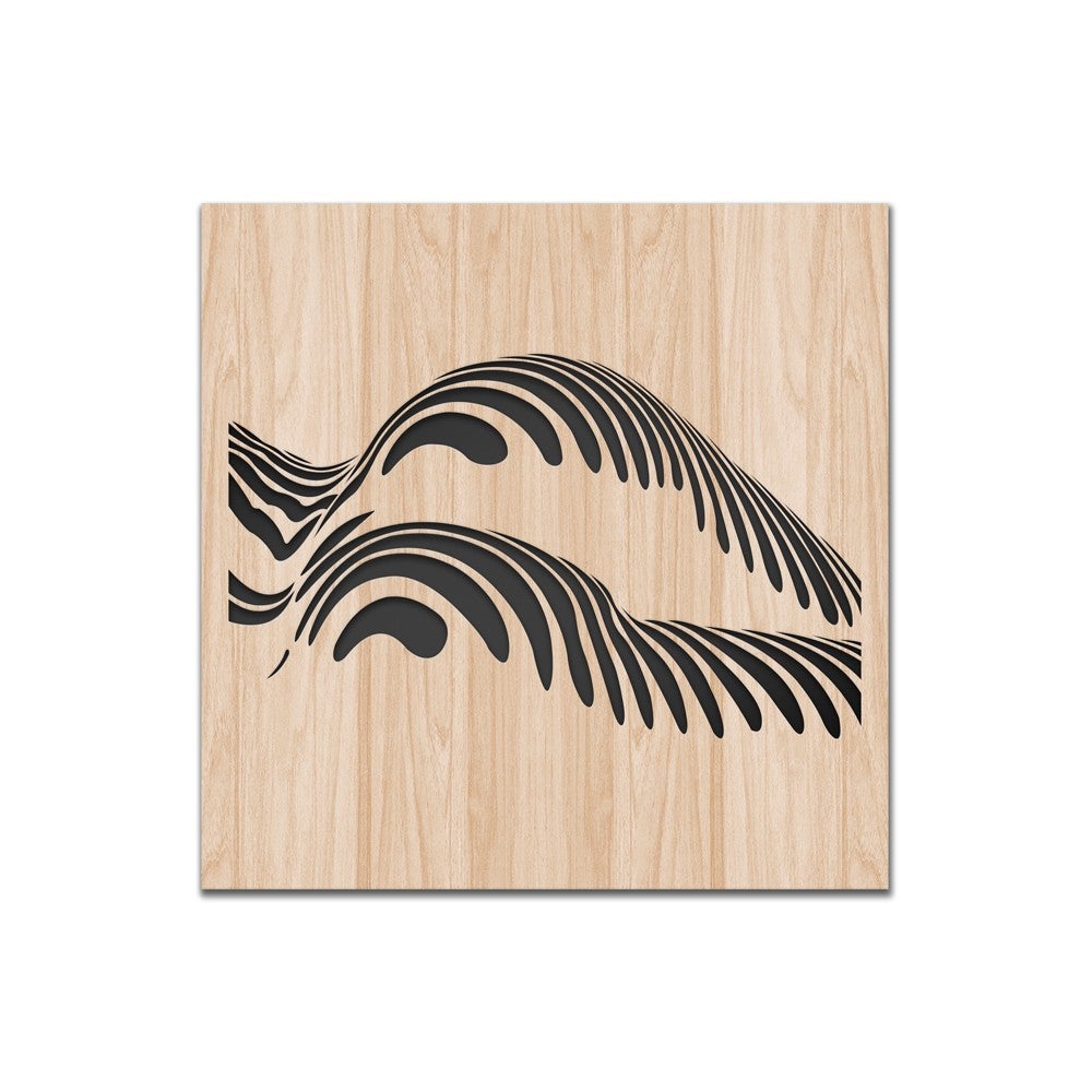 NAKED - LASERCUT Kompozyt drewna i PCV Dekoracyjna farba 60x60 cm