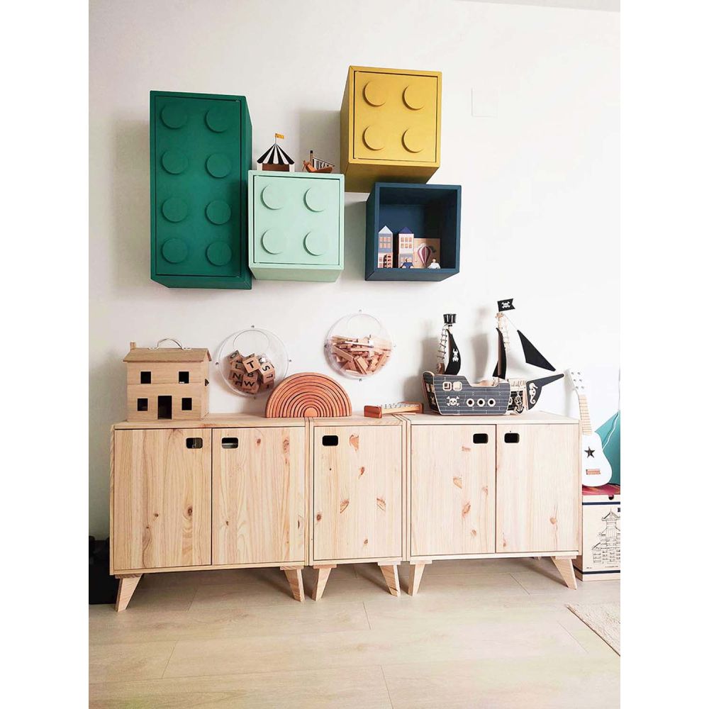 Armoire en pin brut 1 porte 2 tablettes Dinamic Astigarraga - 5