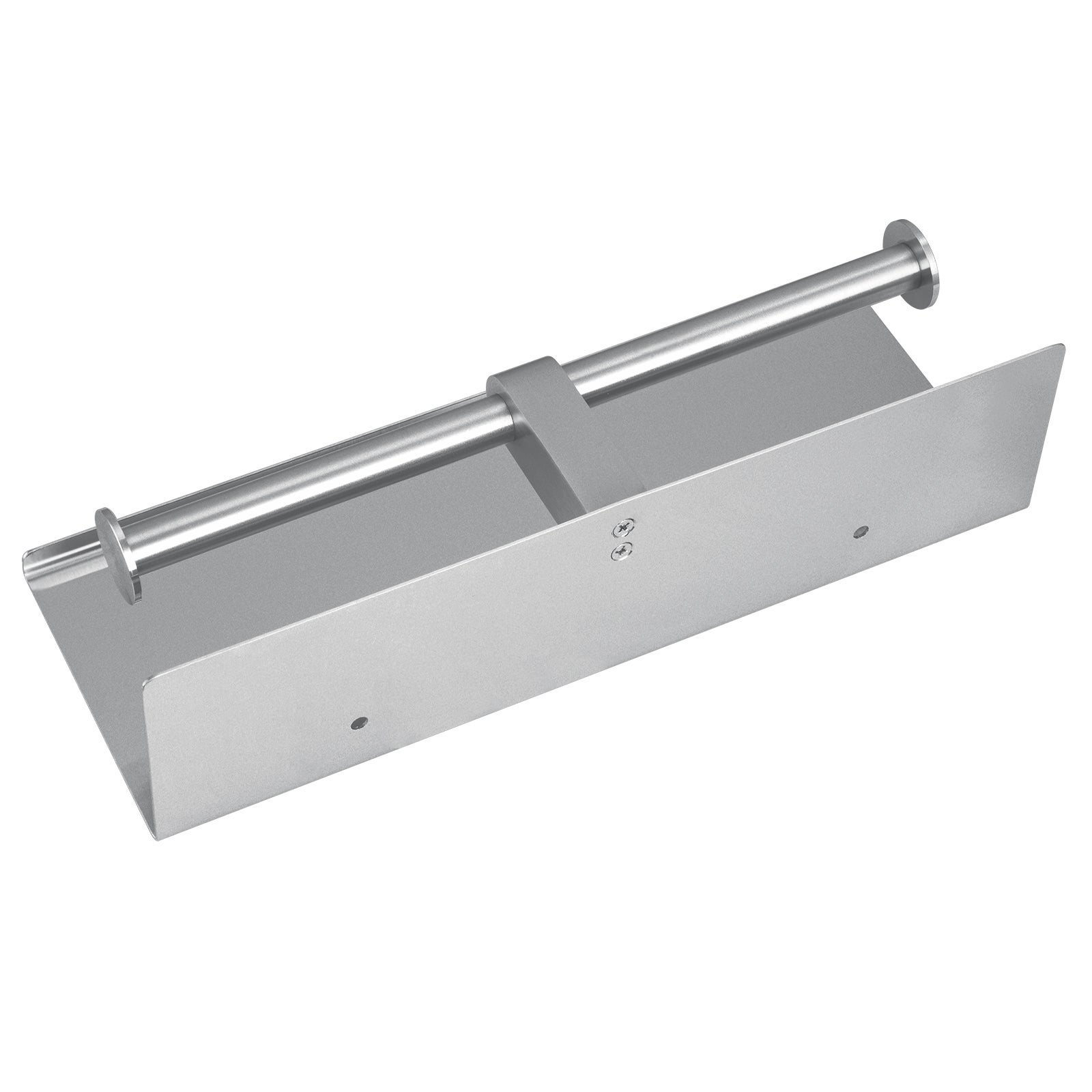 Portarrollos de papel higiénico con estante cepillado. Portarrollos de papel higiénico de acero inoxidable. Estante. - 4