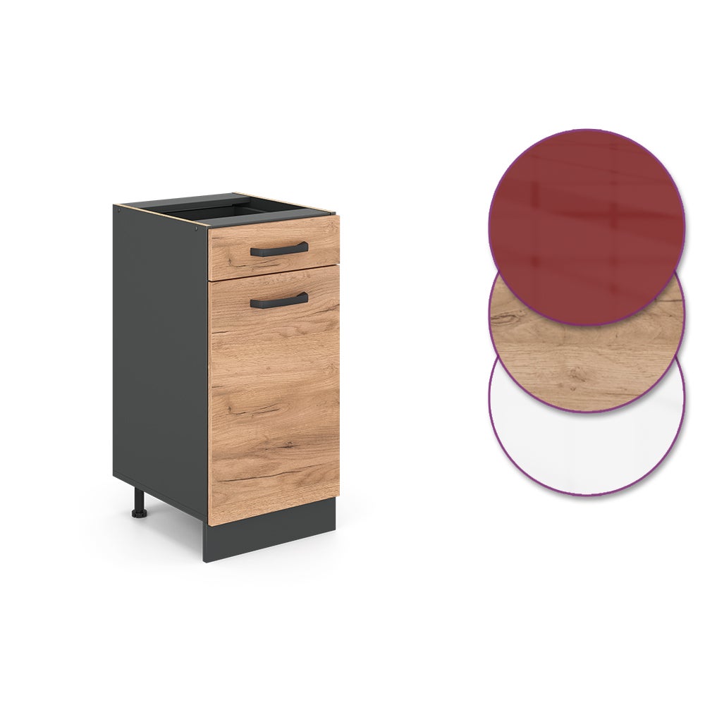 Vicco Meuble cuisine R-Line, Chêne de force doré, 40cm sans PT - 5
