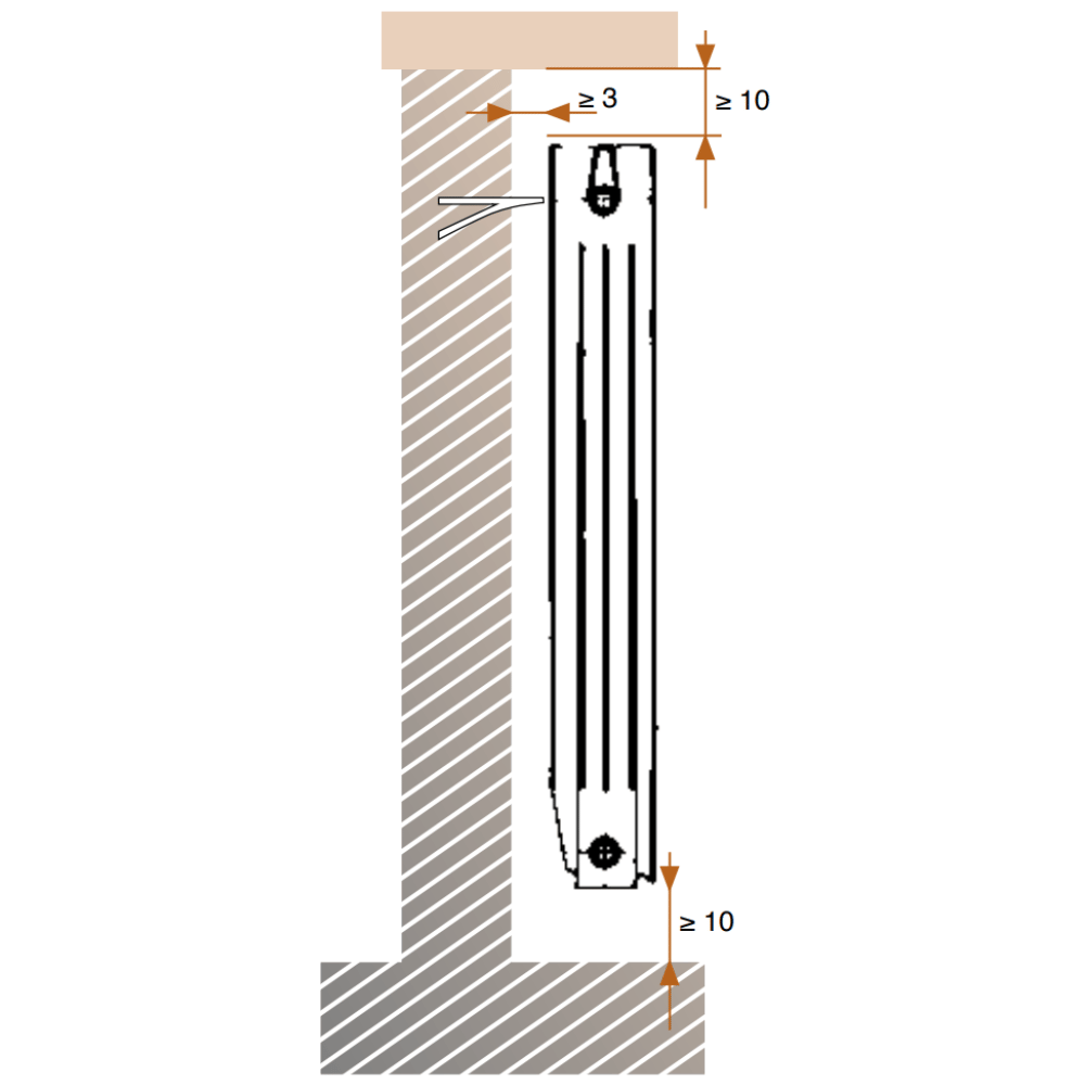 Radiateur aluminium vertical H.79 x 48 cm VIP 700 Deville 972 W - 6