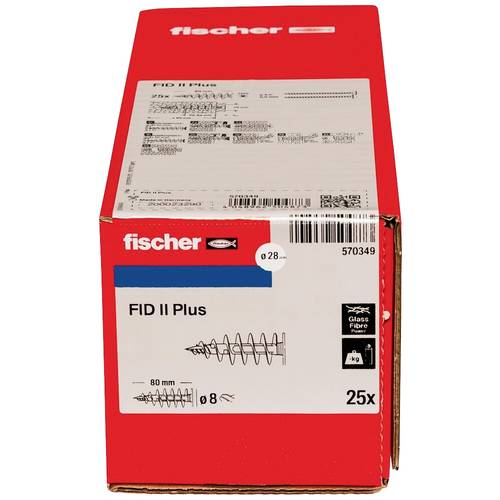 Fischer 570349 FID II Plus Cheville pour isolant 80 mm 25 pc(s) - 2