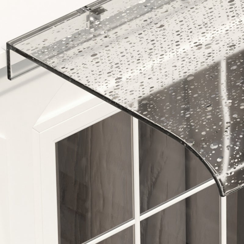 Toldo para porta marquise anti-UV transparente PET 40X80CM montagem externa na parede - 9