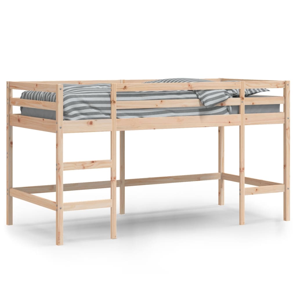 Letto A Soppalco Per Bambini Con Torre Rosa 90x200 Cm In Legno Massello Di Pino 93291784 - 11
