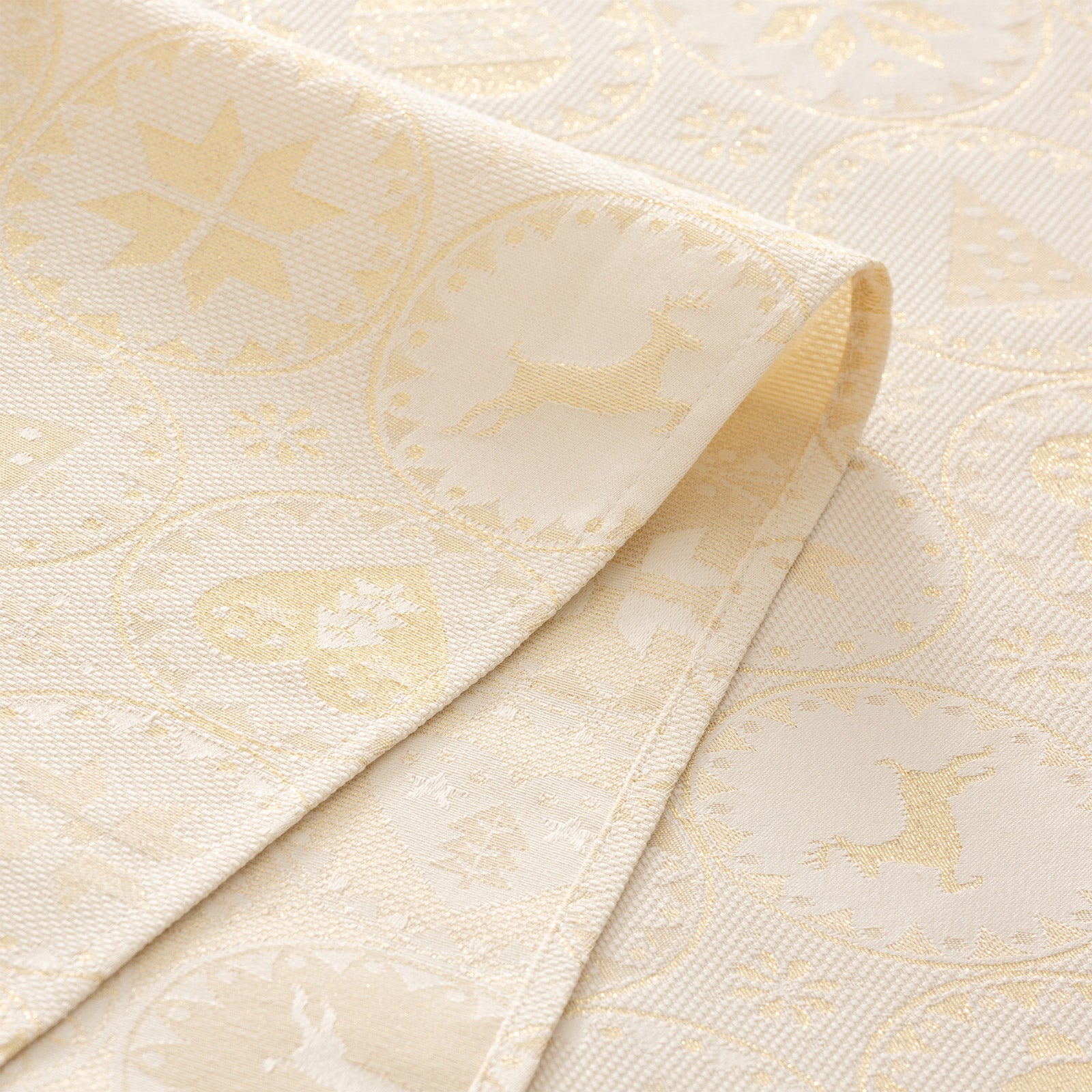 Tovaglia di Natale rettangolare in cotone jacquard ecru 140x350 cm - Ballcry - 4