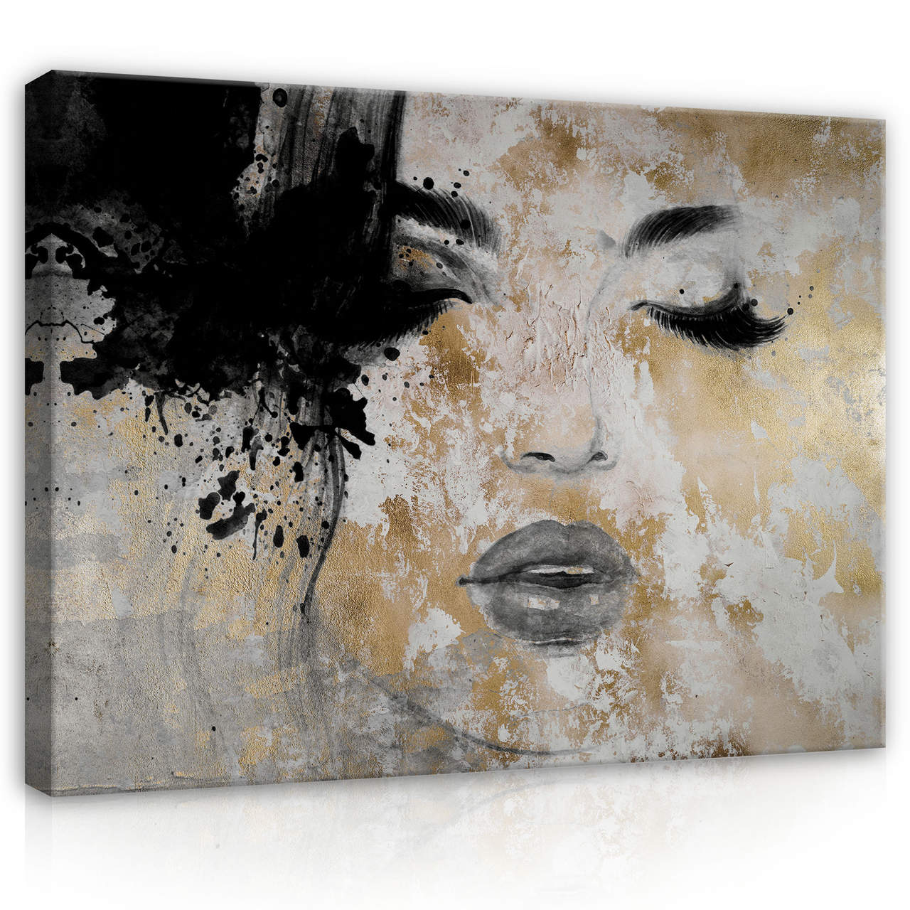 Cuadro en lienzo mujer arte modernas 120x80 cm xxl impresión en lienzo decoración de pared canvas para salón lista para colgar
