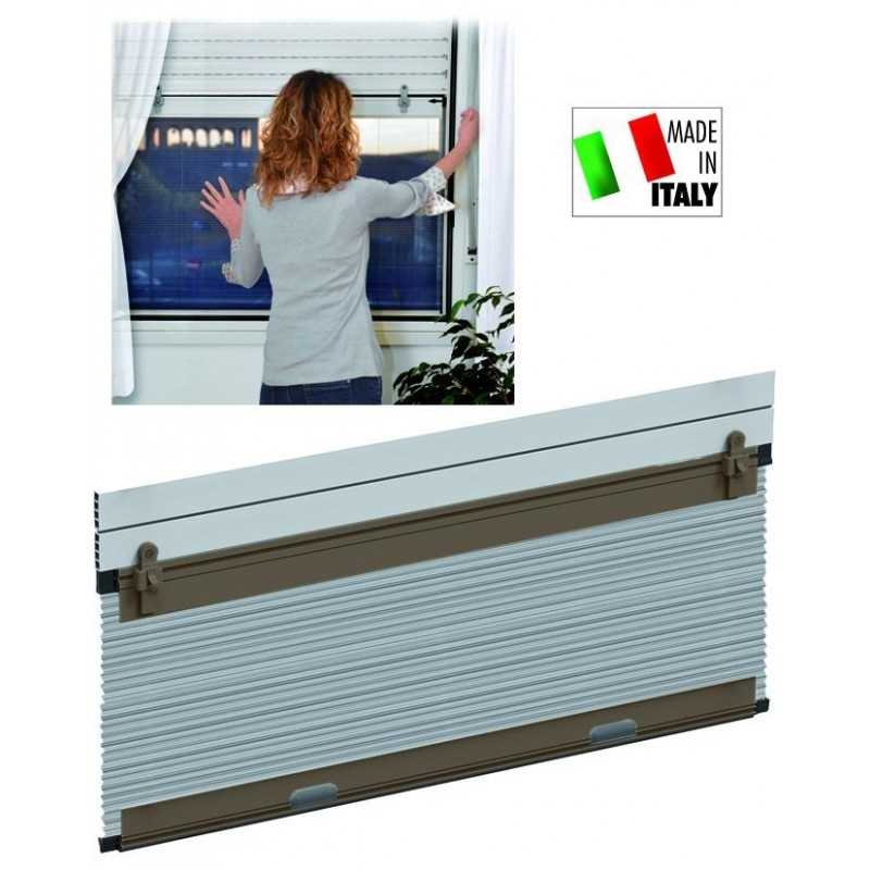 Mosquiteras de aluminio hu-firma persiana enrollable up marrón 130x160 c