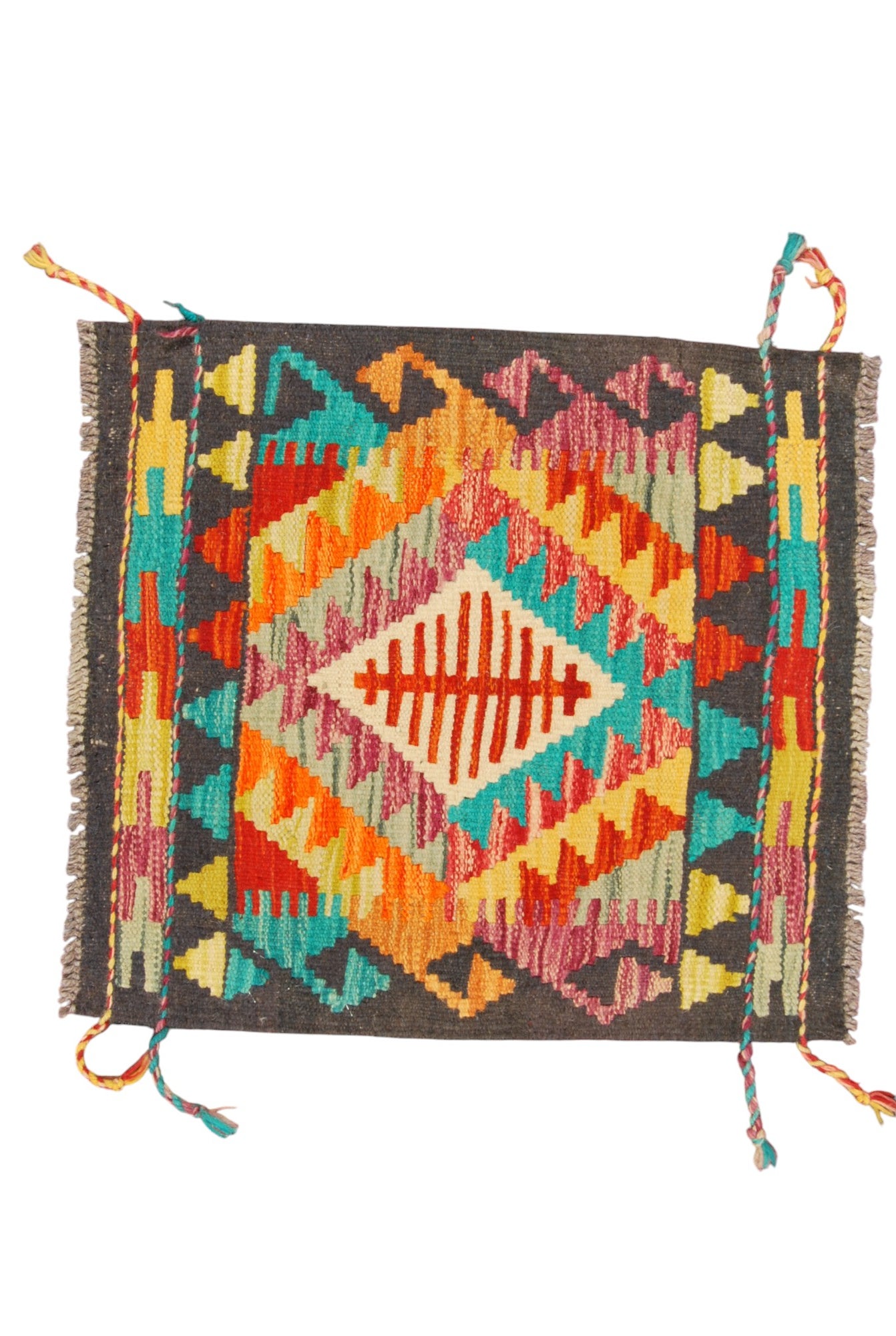 Oryginalny, ręcznie wiązany kilim Kaudani 55x50 cm (GalleriaFarah1970)